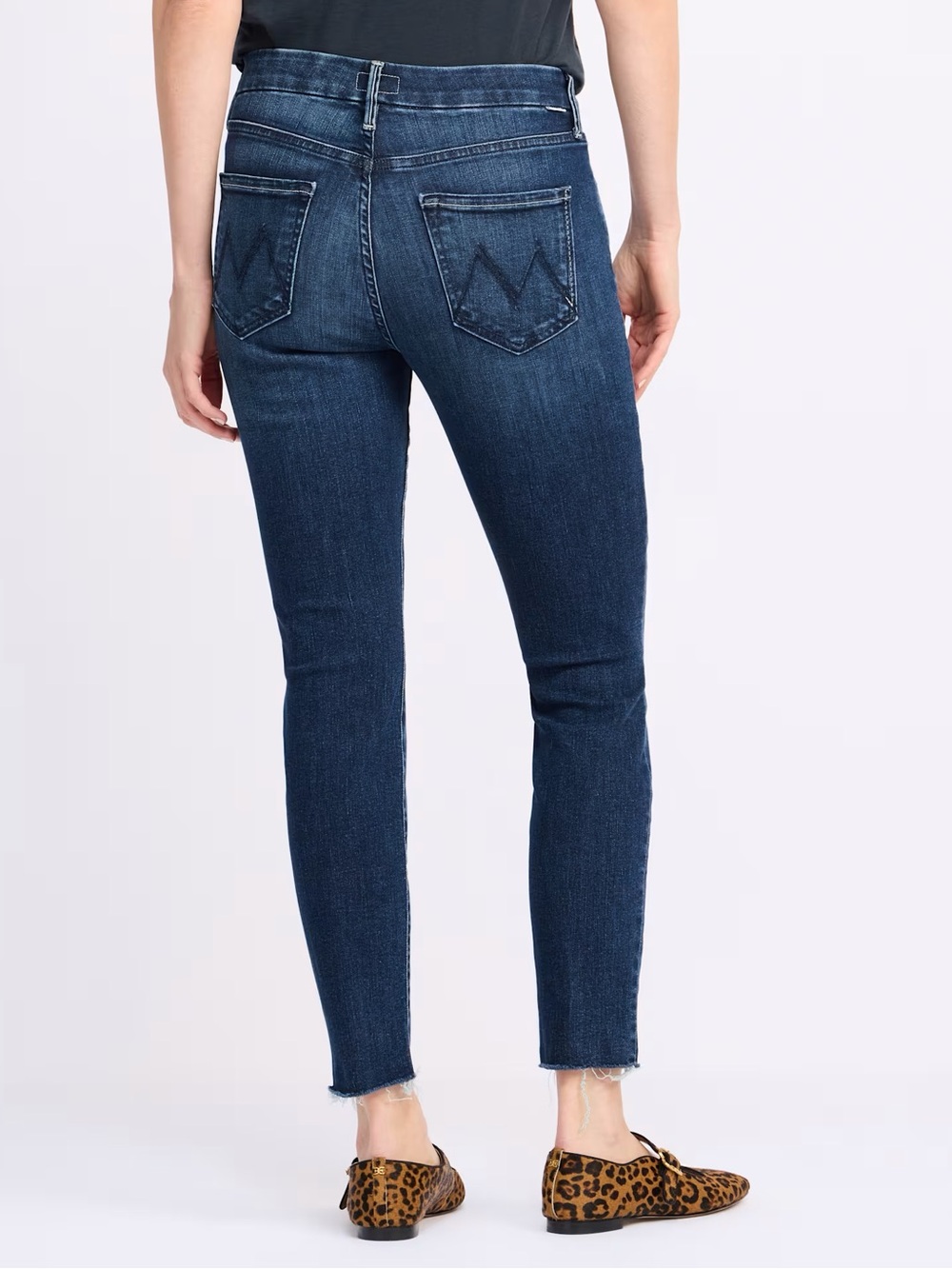 MOTHER High Waisted Looker Ankle Fray Jeans sz 27
